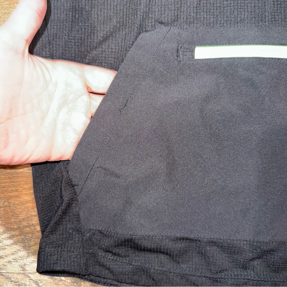 Russell Muscle Black Sleeveless Hoodie with Green Accents - Picture 3 of 11